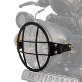 Auto Engina Headlight Grill for Royal Enfield Hunter 350 3mm Mild Steel 5mm Mesh Gloss Black