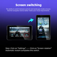 Sash Gears S3 Smart Riding Display with 5 inch touchscreen, wireless Apple CarPlay, Android Auto, dual HD cameras, TPMS and magnetic quick-detachable mount