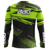 BBG motocross jersey for men in black neon orange and red for off road motorcycle riding