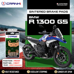 CRANK1 CB977 Front Sintered Brake Pads for BMW R 1300 GS 2023 Onwards and BMW R 1300 GSA 2024 Onwards premium motorcycle brake pads