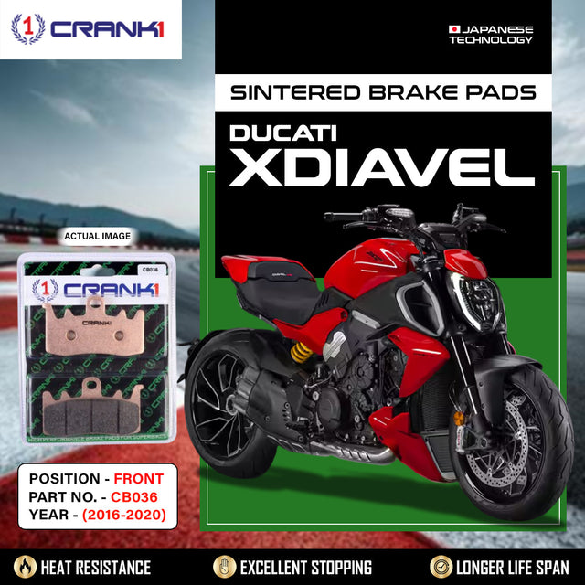 CRANK1 Sintered Front Brake Pads CB036 For Ducati XDiavel 2016-2020 Motorcycle Performance Braking