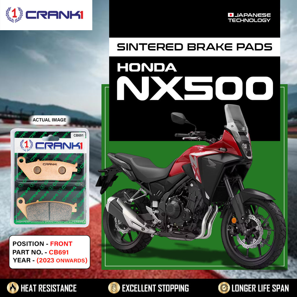 CRANK1 CB691 Sintered Front Brake Pads for Honda NX500 2023 Onwards