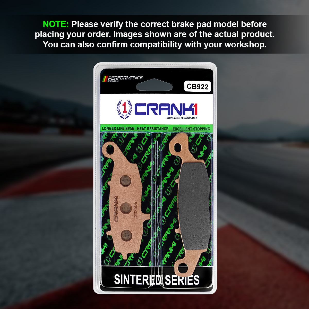 CRANK1 Sintered Front Brake Pads CB922 CB132 for Suzuki V-Strom 650 2017-2022 Motorcycle Brake Pads
