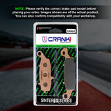 CRANK1 Sintered Front Brake Pads CB922 CB132 for Suzuki V-Strom 650 2017-2022 Motorcycle Brake Pads