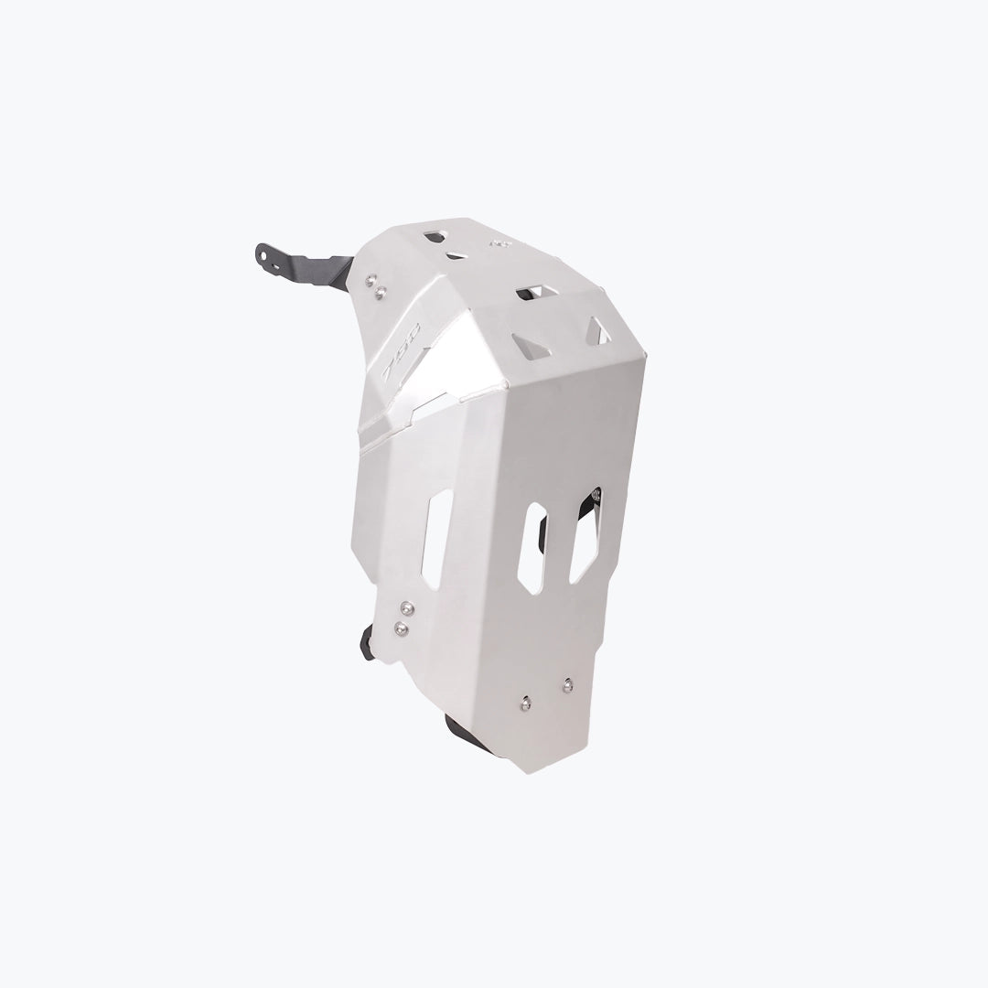 Legundary Custom Honda Transalp 750 Vambrace Bash Plate Silver Aluminium Engine Skid Plate