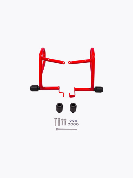 Legundary Custom Defender crash guard red white black installed on Hero X Pulse 200 4V Pro