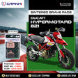 CRANK1 CB662 Sintered Rear Brake Pads for Ducati Hypermotard 821 (2013-2015) high performance motorcycle brake pads