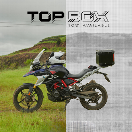 Auto Engina 42L black aluminium top box with inner bag and backrest for BMW G310GS