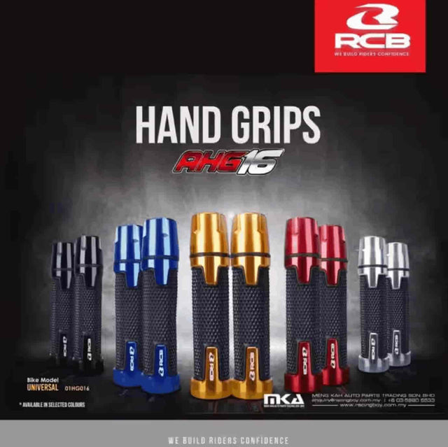 RCB AHG16 silver motorcycle handlebar grip set 01HG016