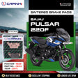 CRANK1 CB312 sintered rear brake pads for Bajaj Pulsar 220F 2017 high performance motorcycle brake pads