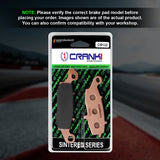 CRANK1 Sintered Rear Brake Pads CB132 for Suzuki Intruder M1800R 2007-2018 Motorcycle Brake Pads