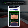 CRANK1 CB041 Rear Sintered Brake Pads for Zontes 350T Adventure 2023 Onwards premium motorcycle brake pads