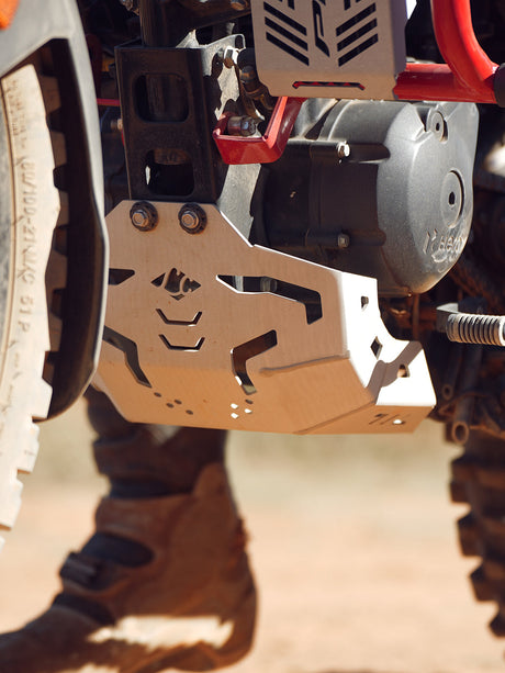Legundary Custom Vambrace bash plate aluminium installed on Hero X Pulse 200 4V Pro
