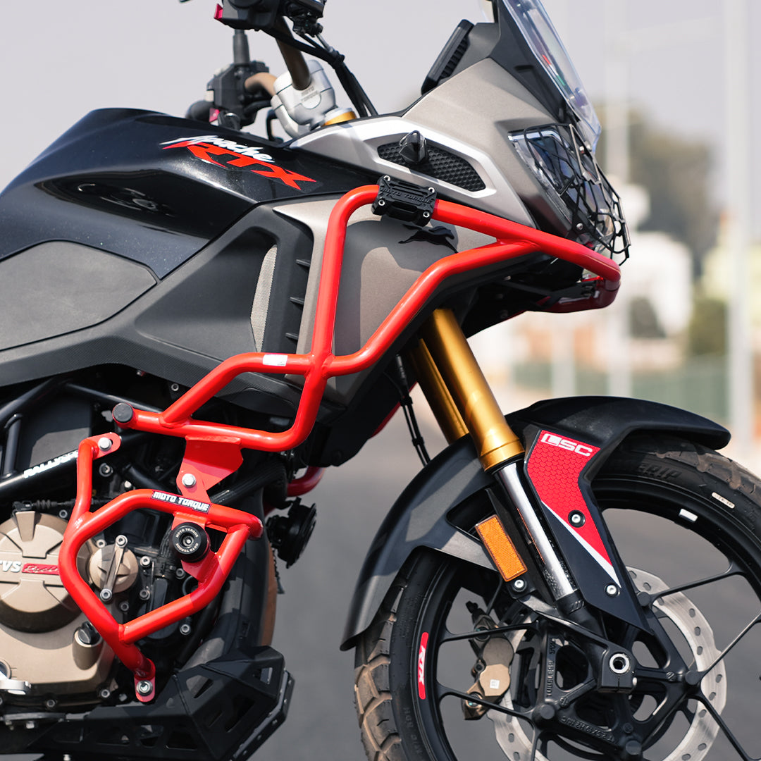 Moto Torque Stallion Crash Guard Red for TVS Apache RTX 300