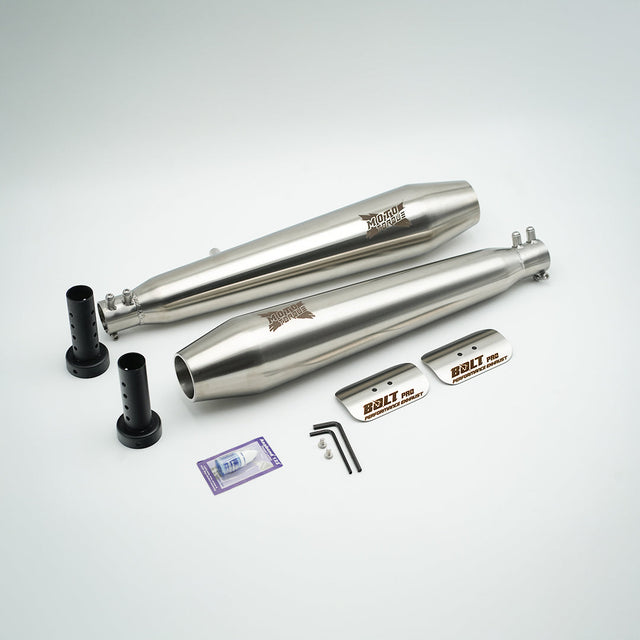 Moto Torque BOLT PRO matte performance exhaust for Royal Enfield Interceptor 650 GT 650