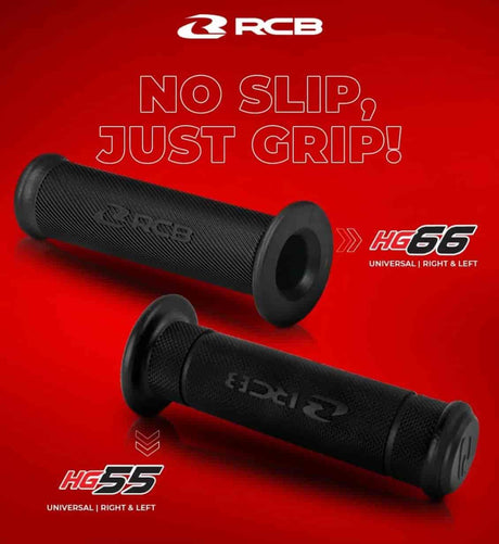 RCB HG55 black motorcycle handlebar grips 01HG013B 01HG025B