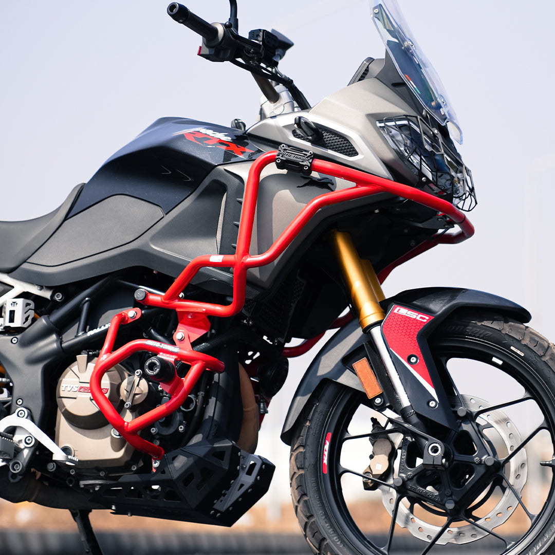 Moto Torque Stallion Crash Guard Red for TVS Apache RTX 300