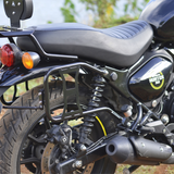 Auto Engina Saddle Stay for Royal Enfield Hunter 350 19mm Mild Steel 8kg Per Side Gloss Black