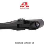 RCB S8 black motorcycle side mirror 01MR012B