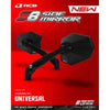 RCB S8 black motorcycle side mirror 01MR012B