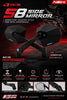 RCB S8 black motorcycle side mirror 01MR012B