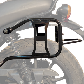Auto Engina Saddle Stay for Royal Enfield Hunter 350 19mm Mild Steel 8kg Per Side Gloss Black
