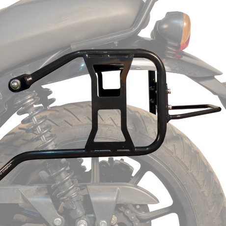 Auto Engina Saddle Stay for Royal Enfield Hunter 350 19mm Mild Steel 8kg Per Side Gloss Black