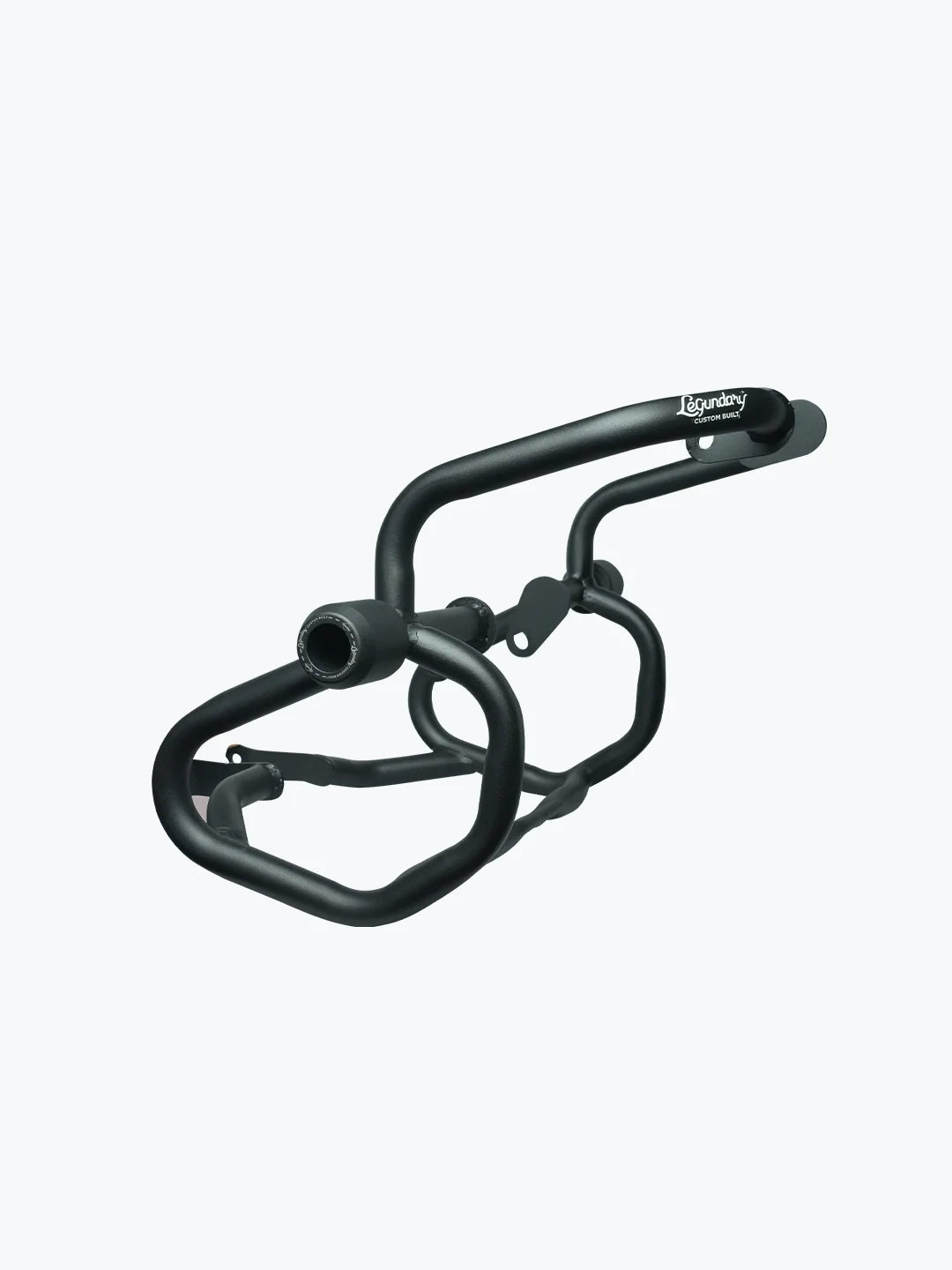 Legundary Custom Thanos crash guard with slider for Triumph Speed 400 black mild steel engine guard