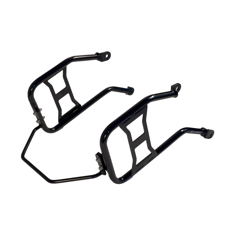 Auto Engina Saddle Stay for Royal Enfield Hunter 350 19mm Mild Steel 8kg Per Side Gloss Black