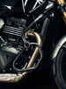 Legundary Custom Thanos crash guard with slider for Triumph Speed 400 black mild steel engine guard