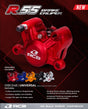 RCB R55 2-piston motorcycle brake caliper 01BC048 in Blue, Black, Red and Silver