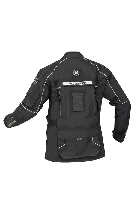 Lone Ranger Wayfarer Black Cordura Touring Motorcycle Riding Jacket with Level 2 Armor