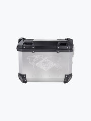 Legundary Custom Fort Knox Series SB 36L Aluminium Top Box Black Silver Motorcycle Luggage Storage Case