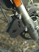 Legundary Custom Raider front disc caliper guard for Hero Xpulse 200 4V black mild steel protector