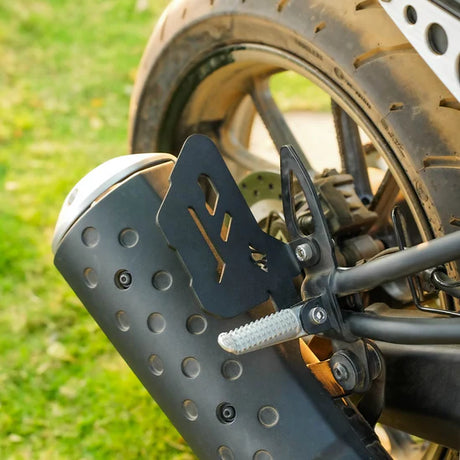 Legundary Custom Bolster Foot Rest for Yamaha XSR 155 Black Mild Steel Rider Footpegs