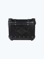 Legundary Custom Fort Knox Series SB 36L Aluminium Top Box Black Silver Motorcycle Luggage Storage Case
