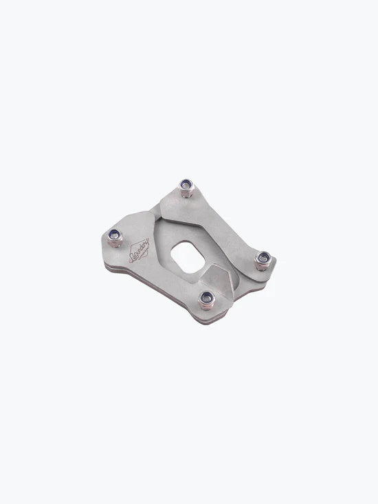 Legundary Custom Brogue Side Stand Base for TVS Apache RTR 310 Brushed Stainless Steel Stand Enlarger Plate