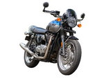 Silver Stallion slip on performance exhaust for Triumph Bonneville T120 1200 silver black matte brushed