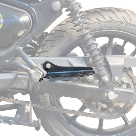 Auto Engina Pillion Footrest Extender for Royal Enfield Hunter 350 5mm Mild Steel Gloss Black
