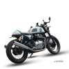 BE-10 Bass Master polished stainless steel exhaust for Royal Enfield Interceptor 650 and Continental GT 650