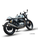 BE-10 Bass Master polished stainless steel exhaust for Royal Enfield Interceptor 650 and Continental GT 650