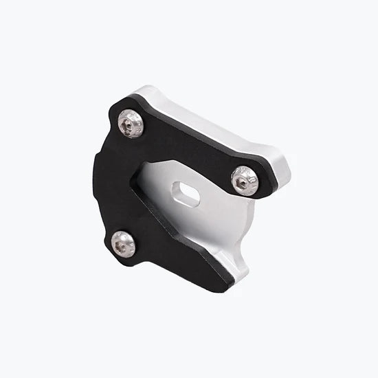 Legundary Custom Fortis Side Stand Base for Yamaha XSR 155 Black Silver Aluminium Mild Steel Stand Enlarger Plate
