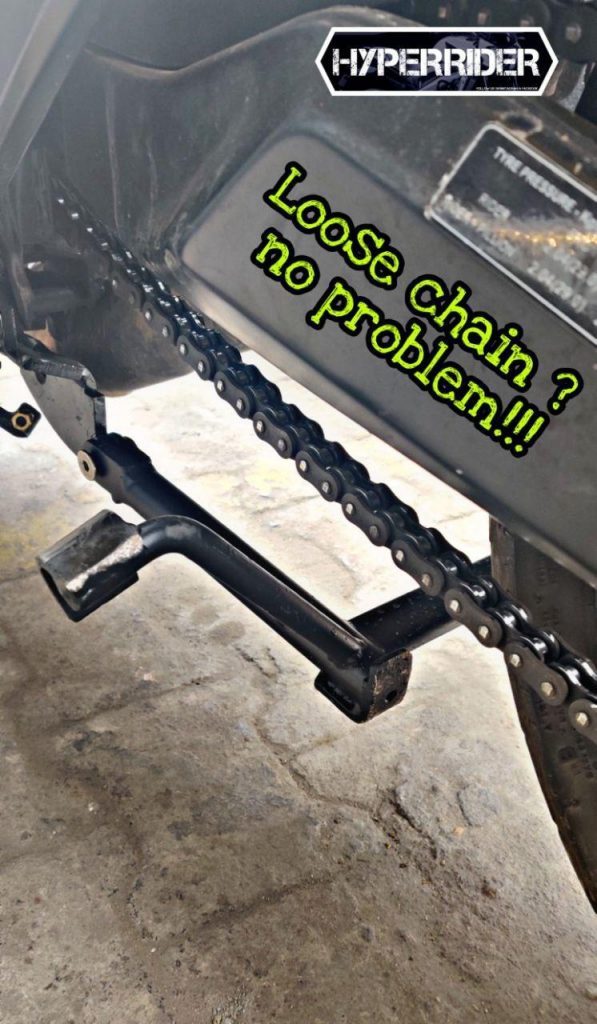 Hyperrider heavy duty centre stand for Bajaj Dominar 250 Dominar 400 Touring and UG models motorcycle maintenance stand