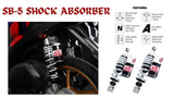 RCB SB-5 white rear shock absorber for Yamaha Aerox 155 01A0137W