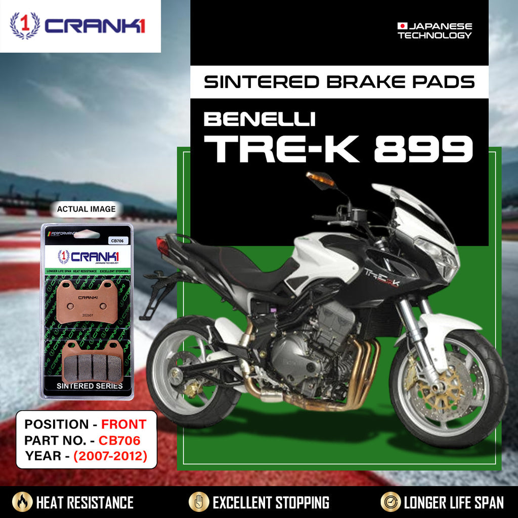 CRANK1 Sintered Front Brake Pads CB706 for Benelli Tre-K 899 2007-2012 Motorcycle Brake Pads