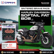 CRANK1 CB017 Sintered Rear Brake Pads for Harley Davidson Softail Fat Bob, Fat Boy and Heritage Softail Classic