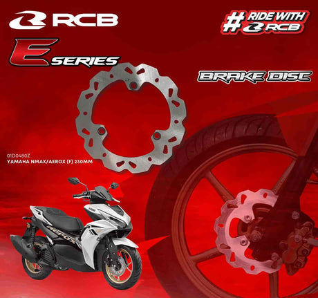 RCB E-Series 230mm silver floating brake disc 01D0480Z for Aerox 155