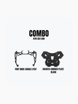 Legundary Custom KTM ADV 890 carrier plate and saddle stay combo black mild steel luggage support system