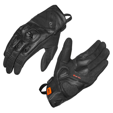 KORDA Hybrid Motorcycle Riding Gloves with D3O Protection, Hard Knuckle Guards & TouchTip Technology