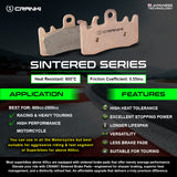 CRANK1 CB691 sintered front brake pads for Honda CB1000R (2018-2020) high-performance motorcycle braking upgrade.